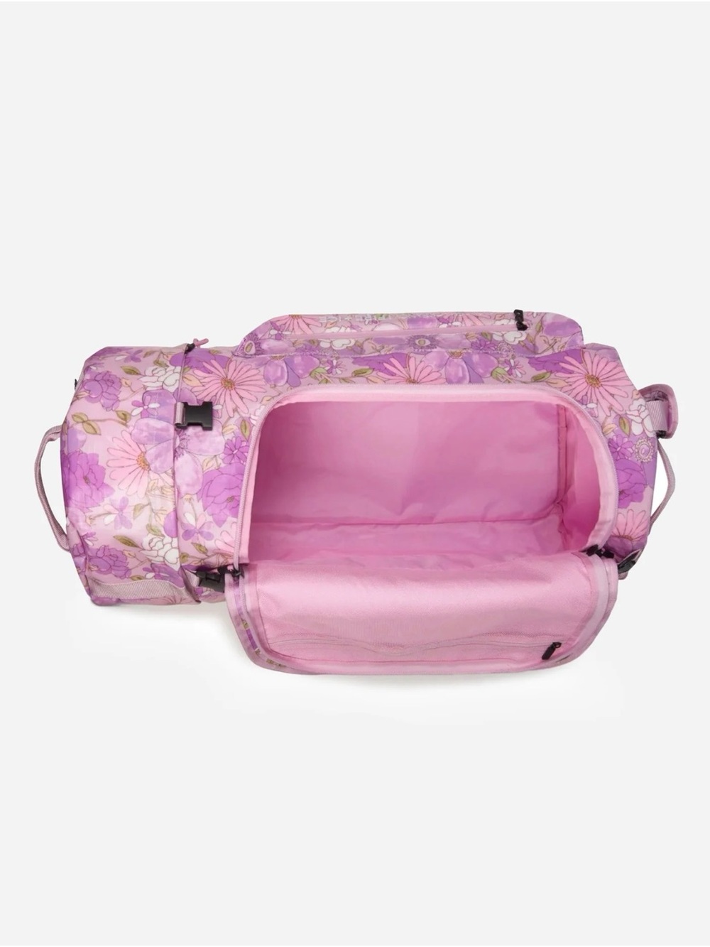 Bogner Lavender Floral Duffel and Round Tote Set - Picture 2 of 3